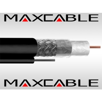 Przewód RG11 żelowany z linką nośną MAXCABLE 305m