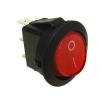 Przełącznik podświetlany okrągły 12V czerwony