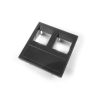 Mocowanie 2x do keystone 45x45mm czarne