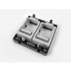 Mocowanie 2x do keystone 45x45mm czarne