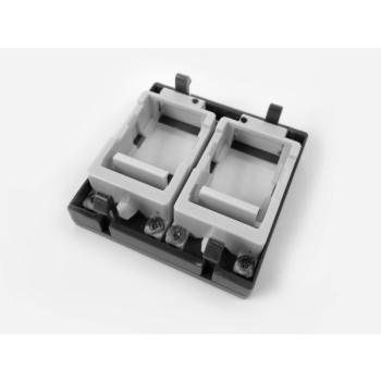 Mocowanie 2x do keystone 45x45mm czarne