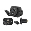 Ładowarka samochodowa montażowa 2x USB zamykana 12