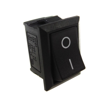 Przełącznik kołyskowy czarny 230V/6A 2pin