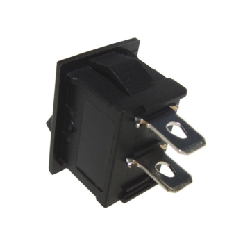 Przełącznik kołyskowy czarny 230V/6A 2pin