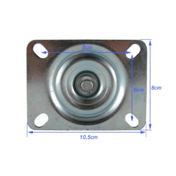 Kółko jezdne 125mm bez blokady 125kg