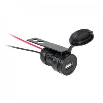 Ładowarka samochodowa montażowa 1x USB zamykana 12