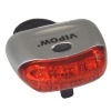 Lampa rowerowa LED tył 5 diod srebrna