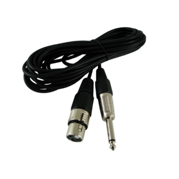 Kabel wt.Jack 6.3 mono- g. XLR  5,0m czarny