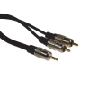 Kabel Jack3,5st-2RCA Metal  3,0m