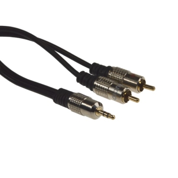 Kabel Jack3,5st-2RCA Metal  3,0m