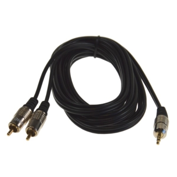 Kabel Jack3,5st-2RCA Metal  3,0m
