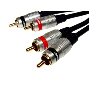 Kabel 2*RCA Digital  0,5m złote Blister