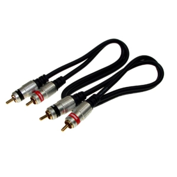 Kabel 2*RCA Digital  0,5m złote Blister