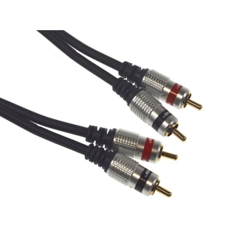 Kabel 2*RCA Digital  1,0m złote Blister