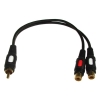 Kabel 1wt.RCA/2gn.RCA Y łezka 25cm