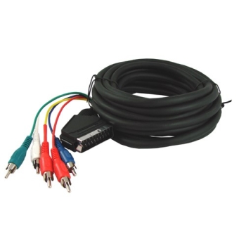Kabel Euro-5*RCA RGB+audio IN 5,0m-