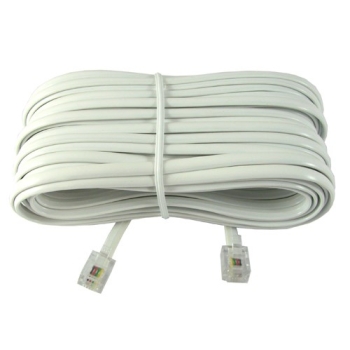 Kabel telefoniczny 15m biały