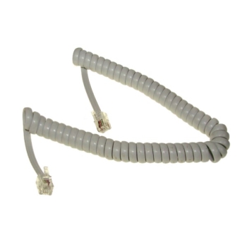 Kabel telefoniczny spiralny 2m 4P4C biały