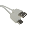 Kabel USB wtyk A- Type-C 1,5m biały