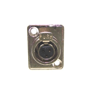 Gniazdo XLR mini 3p montażowe metal  ----