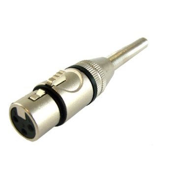 Gniazdo XLR 3p z odgiętką czarne