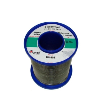 Cyna 1,00/1,0kg Sn60Pb40 z topnikiem Cynel