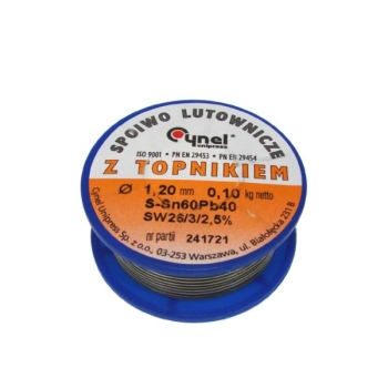 Cyna 1,20/ 100g Sn60Pb40 z topnikiem Cynel
