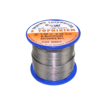 Cyna 1,50/ 250g Sn60Pb40 z topnikiem Cynel