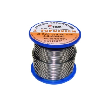 Cyna 2,00/ 250g Sn60Pb40 z topnikiem Cynel