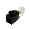 Gniazdo keystone RJ45 kat.6 nieekranowane czarne