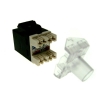Gniazdo keystone RJ45 kat.6 nieekranowane czarne