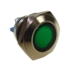Kontrolka LED 18mm 12V metal zielona