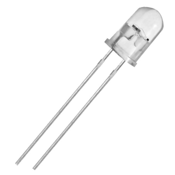 Dioda 5mm zielona Clear 2000mcd -