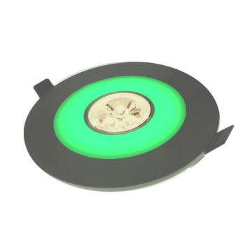 Downlight ARIES green 3*1W biały dzienny,srebrny -