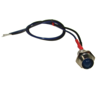 Kontrolka LED 5mm 12V niebieska z przewodem