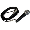 Mikrofon DM 80 czarny, srebrna główka, przewodowy