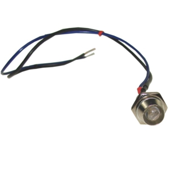 Kontrolka LED 5mm 12V biała z przewodem