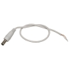 Wtyk DC 2,1/5,5 na kablu 30cm biały kabel op/100