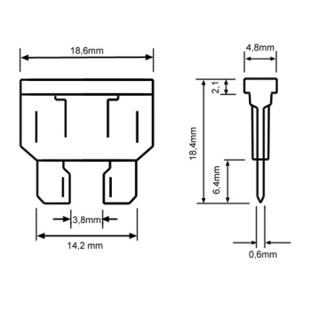 Oprawa bezpiecznika nożowego z przewodem 3,5mm op/