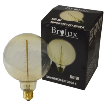 Żarówka węglowa Selred G125 60W E27 round shape