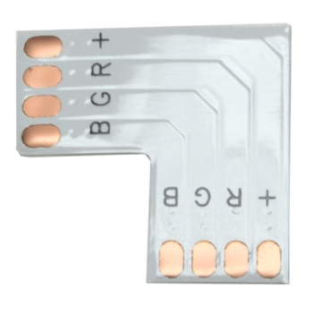 Złączka led 10mm kątowa RGB op/10szt