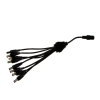 Rozgałęźnik zasilania DC 1gn./8wt.   2,5/5,5  25cm