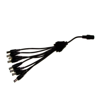 Rozgałęźnik zasilania DC 1gn./8wt.   2,5/5,5  25cm