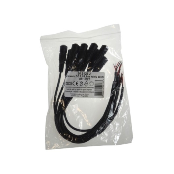 Wtyk DC 2,1/5,5 na kablu 30cm op/10