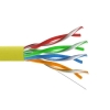 Przewód UTP5E drut Cu  100m żółty  MAXCABLE