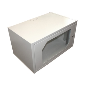 Szafa rack 19"  6U wisząca 550x350 drzwi szklane