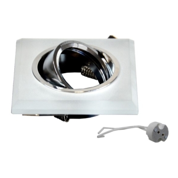 Oprawa sufitowa Worta szroniona ruchoma chromowana