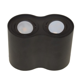 Oprawa sufitowa Siroco Black ruchoma okrągła alumi