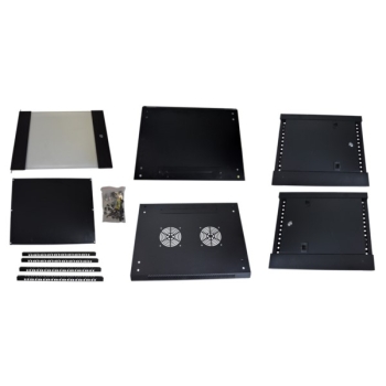 Szafa 19' wisząca ZETA  9U  600x450 RAL9004 szkłod