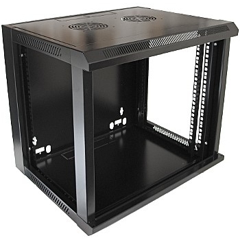 Szafa 19' wisząca ZETA  9U  600x450 RAL9004 szkłod